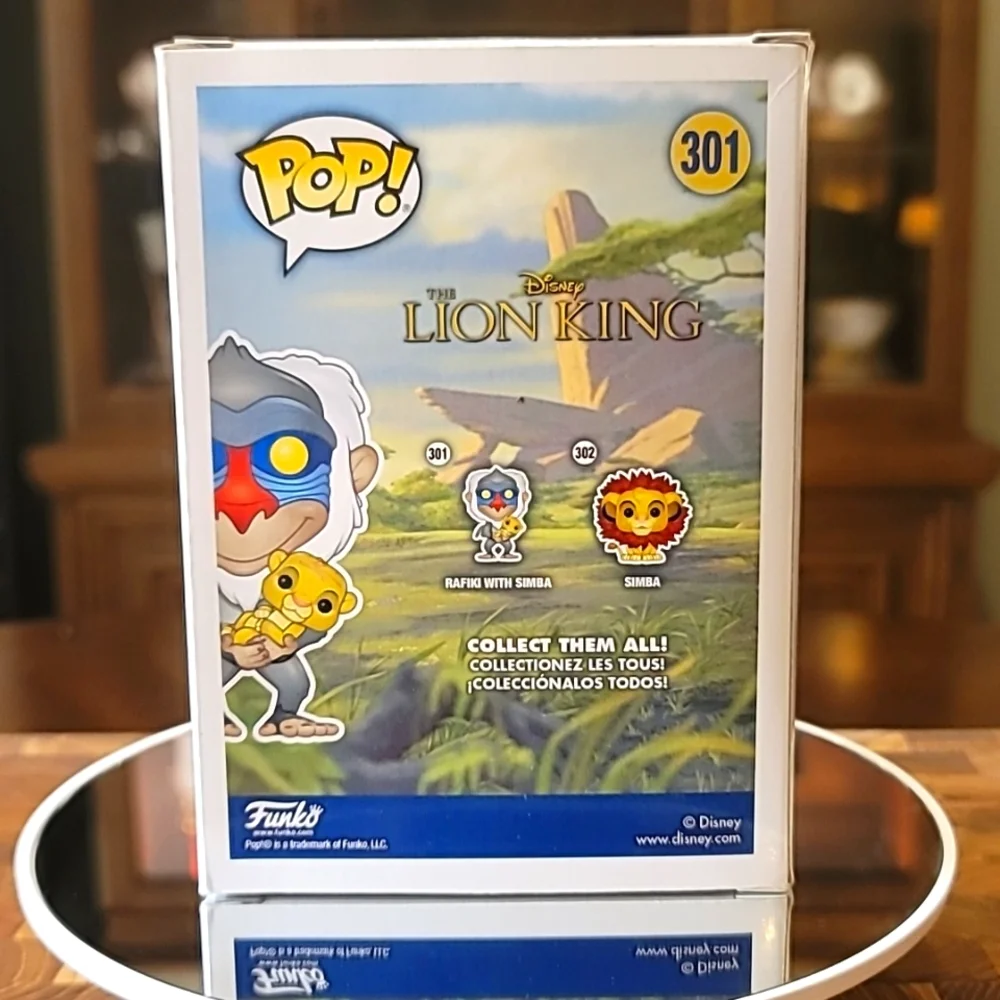 Funko POP Rafiki with Simba Flocked Lion King vinyl Figure - Picture 3 of 4